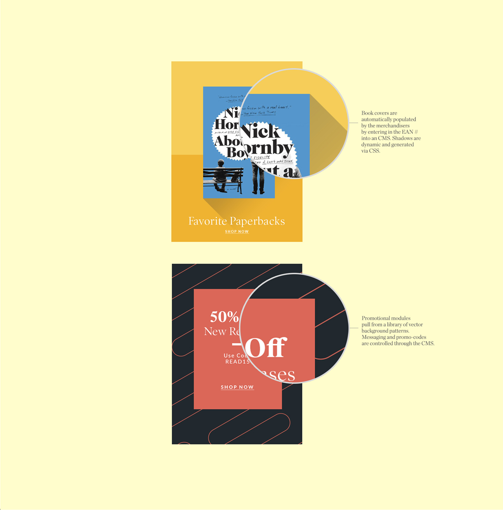 Homepage modules for New Releases, Movies & DVDs, and Bestsellers